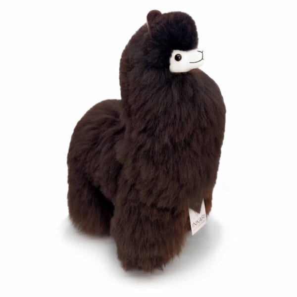 Inkari maskotka alpaka przytulanka 100% naturalna wełna z alpaki z Peru. Zabawka dla dzieci.