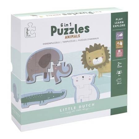 Little Dutch Puzzle Zoo-6 elementów LD4443
