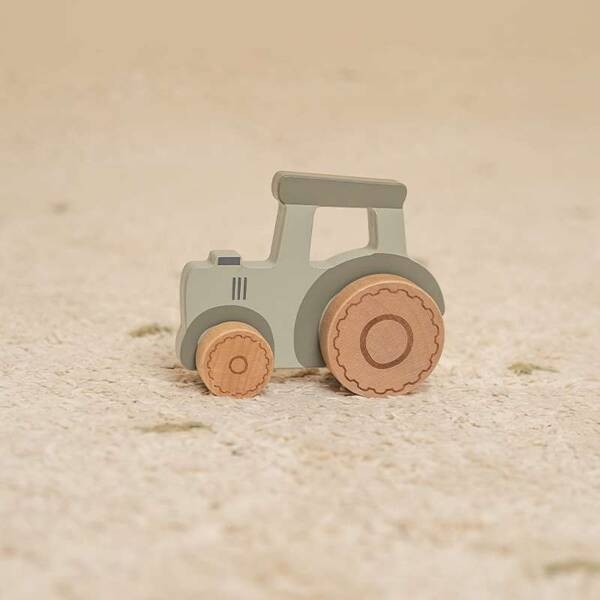 Little Dutch drewniane autko traktor Little Farm, zabawka dla dziecka.