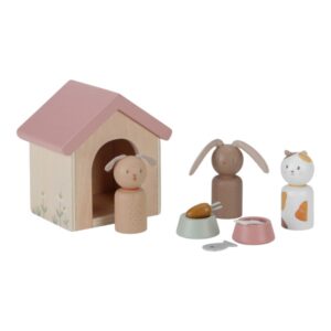 Little Dutch zestaw zwierzątka drewniane figurki do domku dla lalek.