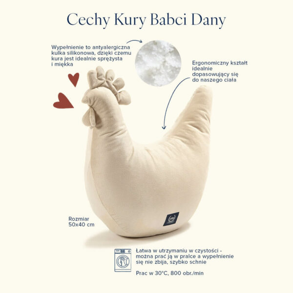 La millou Poduszka Kura Babci Dany Velvet