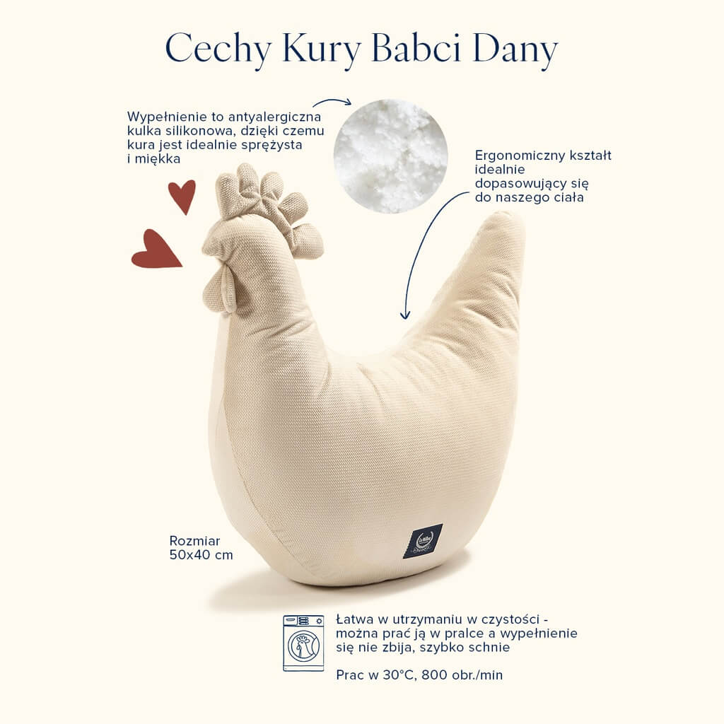 La millou Poduszka Kura Babci Dany Velvet