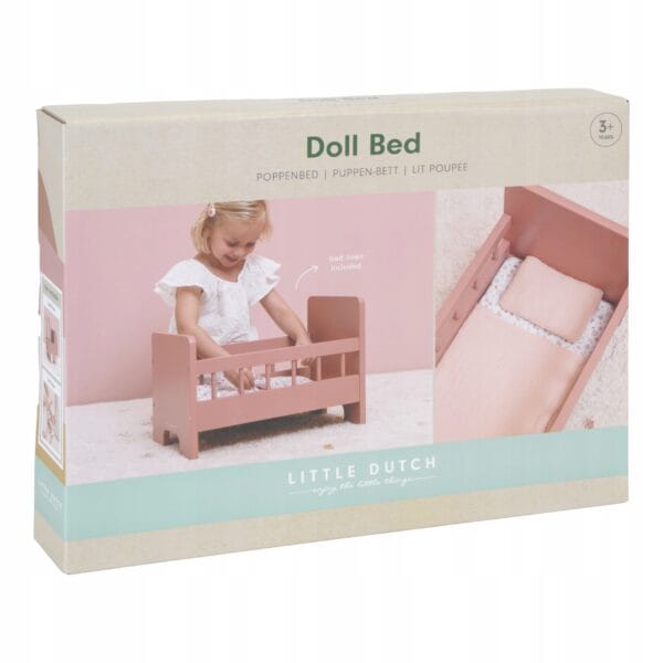 Little Dutch łóżeczko dla lalek z pościelą FSC LD7097