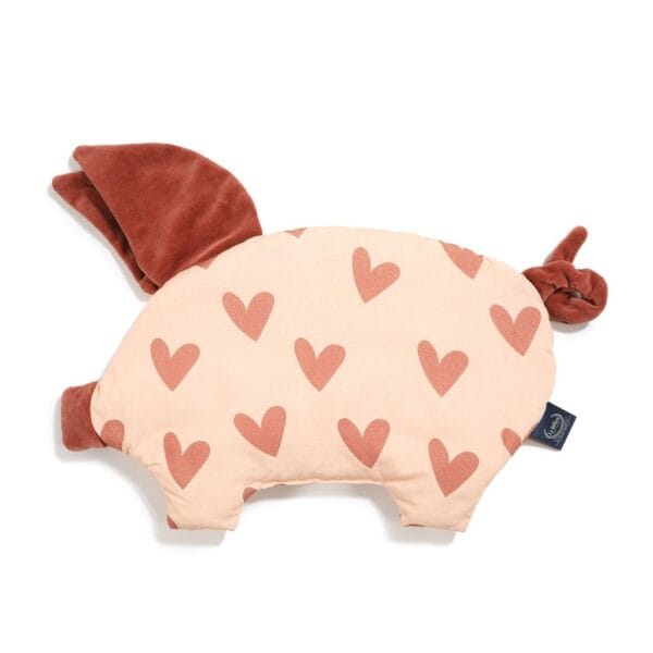 La Millou Poduszka Sleepy Pig Cotto Heartbeat Pink, poduszka do łóżeczka