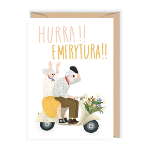 Cudowianki kartka okolicznościowa z okazji przejścia na emeryturę Hurra Emerytura!