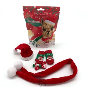Inkari Zestaw akcesorii świątecznych dla alpaki Christmas