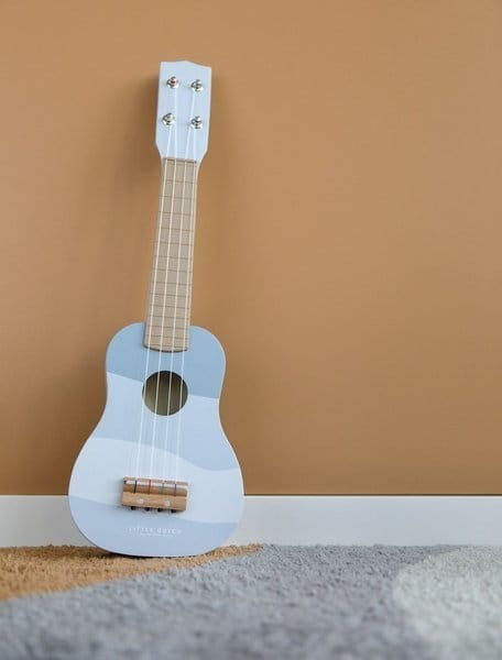 Little Dutch Gitara drewniana błękit dla dziecka zabawka.
