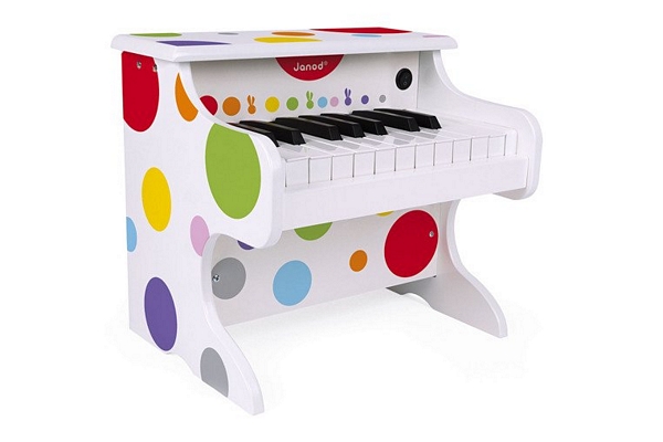 Janod Drewniane elektroniczne pianino Confetti J07618