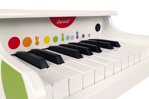 Janod Drewniane elektroniczne pianino Confetti J07618