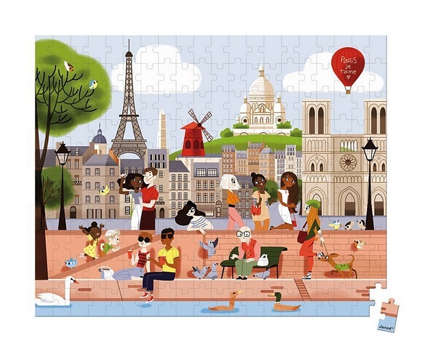 Janod Puzzle w walizce Paryż 200 elementów J02612