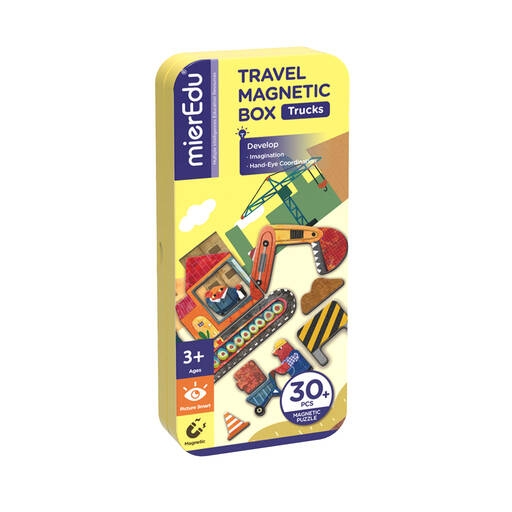 Układanka magnetyczna - pojazdy od mierEdu. Zestaw magnetyczny, zabawka dla dzieci.