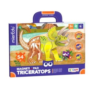 mierEdu Zabawa magnetyczna, układanka dinozaur Triceratops