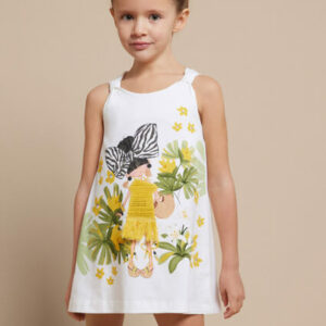 Mayoral sukienka letnia na ramiączkach Better Cotton dla dziewczynki 3943-85