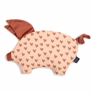 La Millou Poduszka Sleepy Pig Velvet Heartbeat Pink do łóżeczka