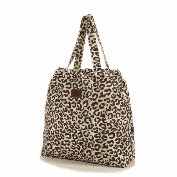 La Millou Torba Shopper Bag L Leopard Cream by Magdalena Lamparska