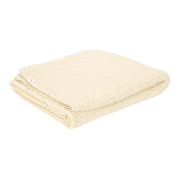 Little Dutch Kocyk dzianinowy kremowy 70x100 cm Pure Soft White
