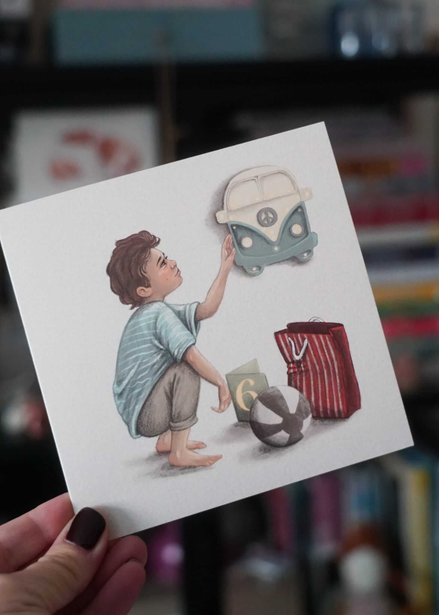 HI LITTLE Kartka na szóste urodziny z Vanem KO076