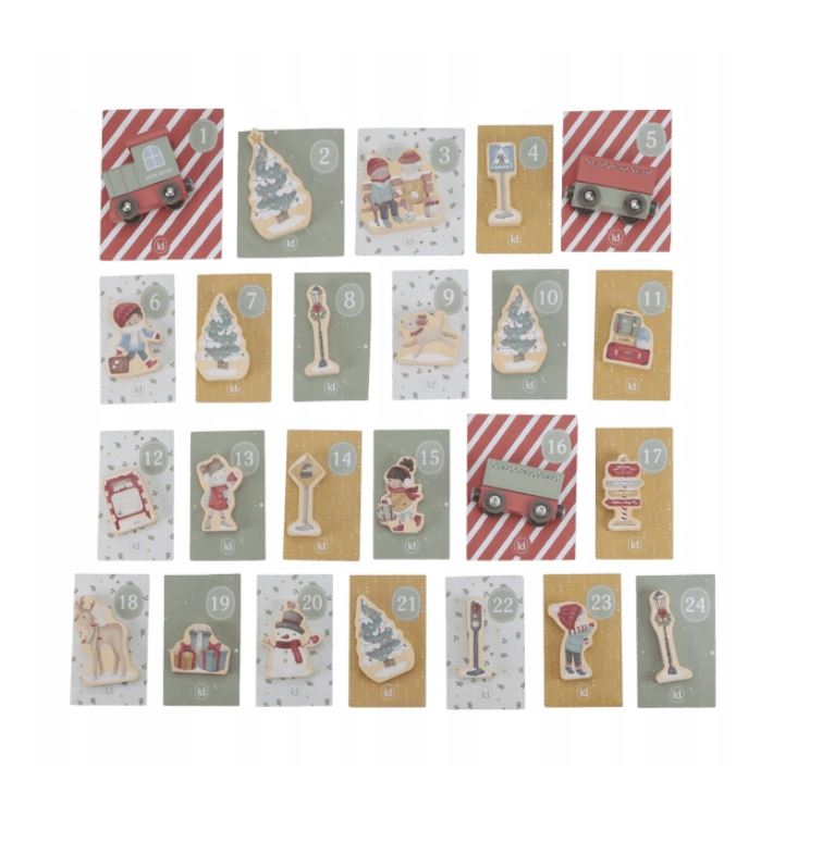 Little Dutch drewniany Kalendarz adwentowy w walizeczce FSC X-MAS - obrazek 4