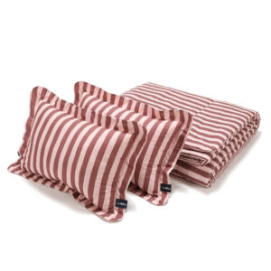 La Millou Komplet Pościeli bawełnianej Stripes Pink
