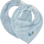 Little Dutch Apaszko-bandanka muślinowa - zestaw 2 szt. Pure Denim Blue