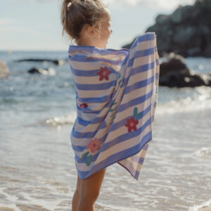 Little Dutch Ręcznik plażowy Dreamy Purple Stripe 60x120cm
