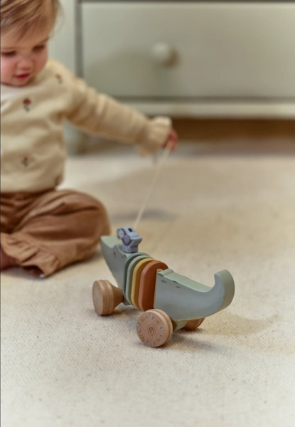 Little Dutch Drewniany krokodyl do ciągnięcia Safari Friends LD7457