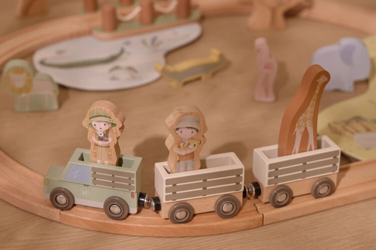 Little Dutch Pociąg z torami Safari Friends FSC LD7451